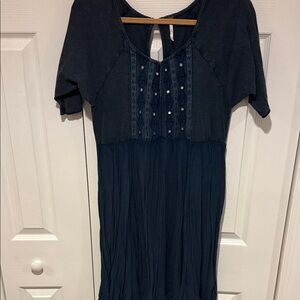 Free People Dark Blue Midi Dress